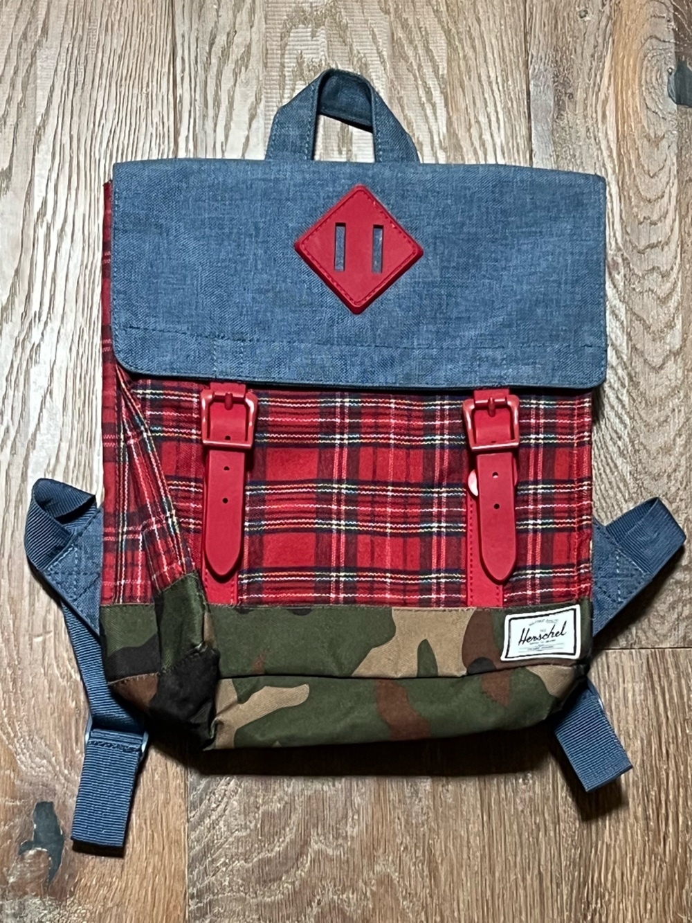 Herschel Supply Company Mini Red Plaid, Camo & Jean Backpack